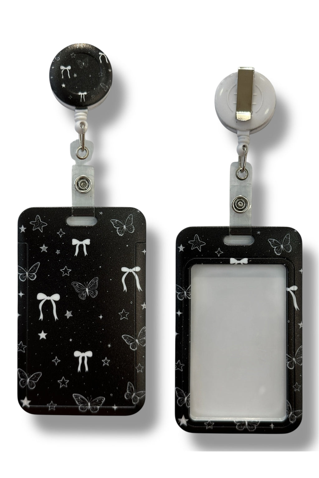 RoyalVance Siyah Fiyonk Yıldız baskılı yoyo ve sürgülü kartlık seti - ürün görseli 1