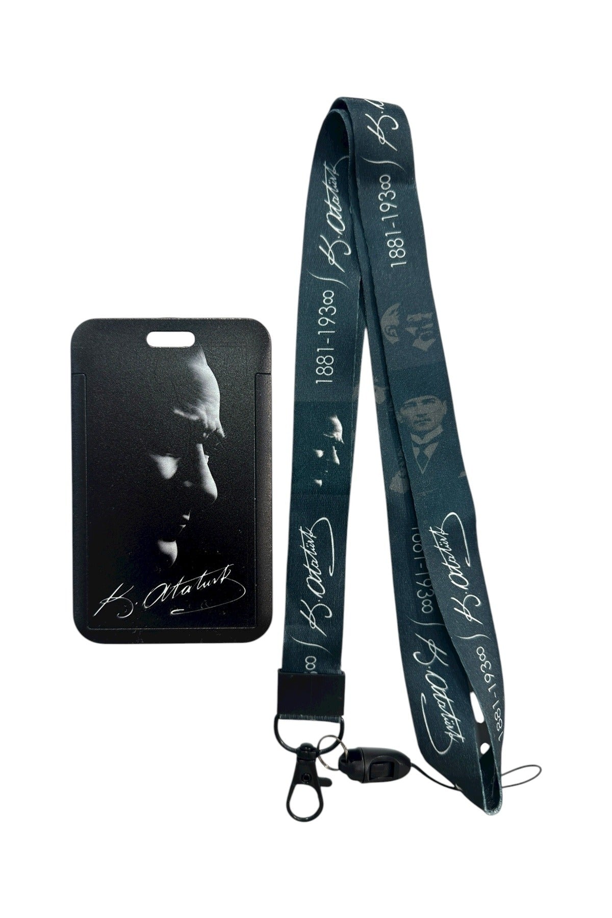 Yaka Kartı İpli Kartlık Koruyucu Kart Tutucu Kartlık Atatürk Portreli