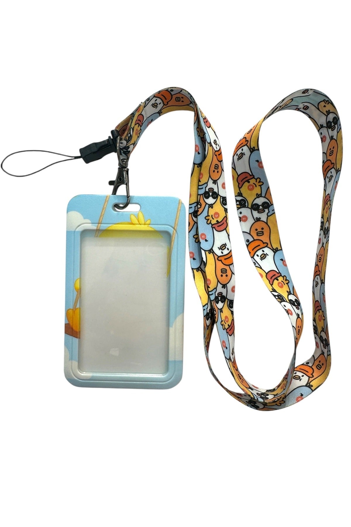 Yaka Kartı İpli Kartlık Koruyucu Askılı Kart Tutucu Kartlık Civciv Figürlü