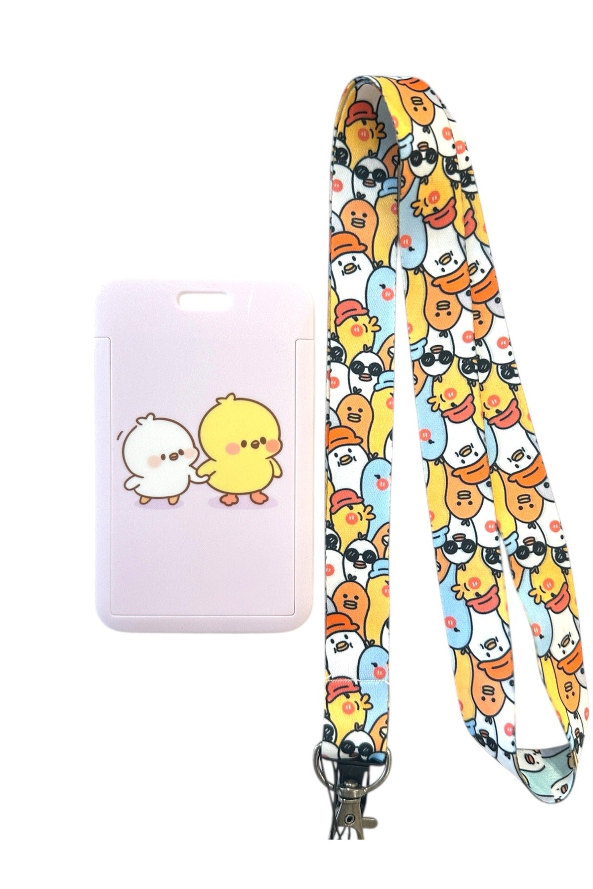 Yaka Kartı İpli Kartlık Koruyucu Askılı Kart Tutucu Kartlık Civciv Figürlü