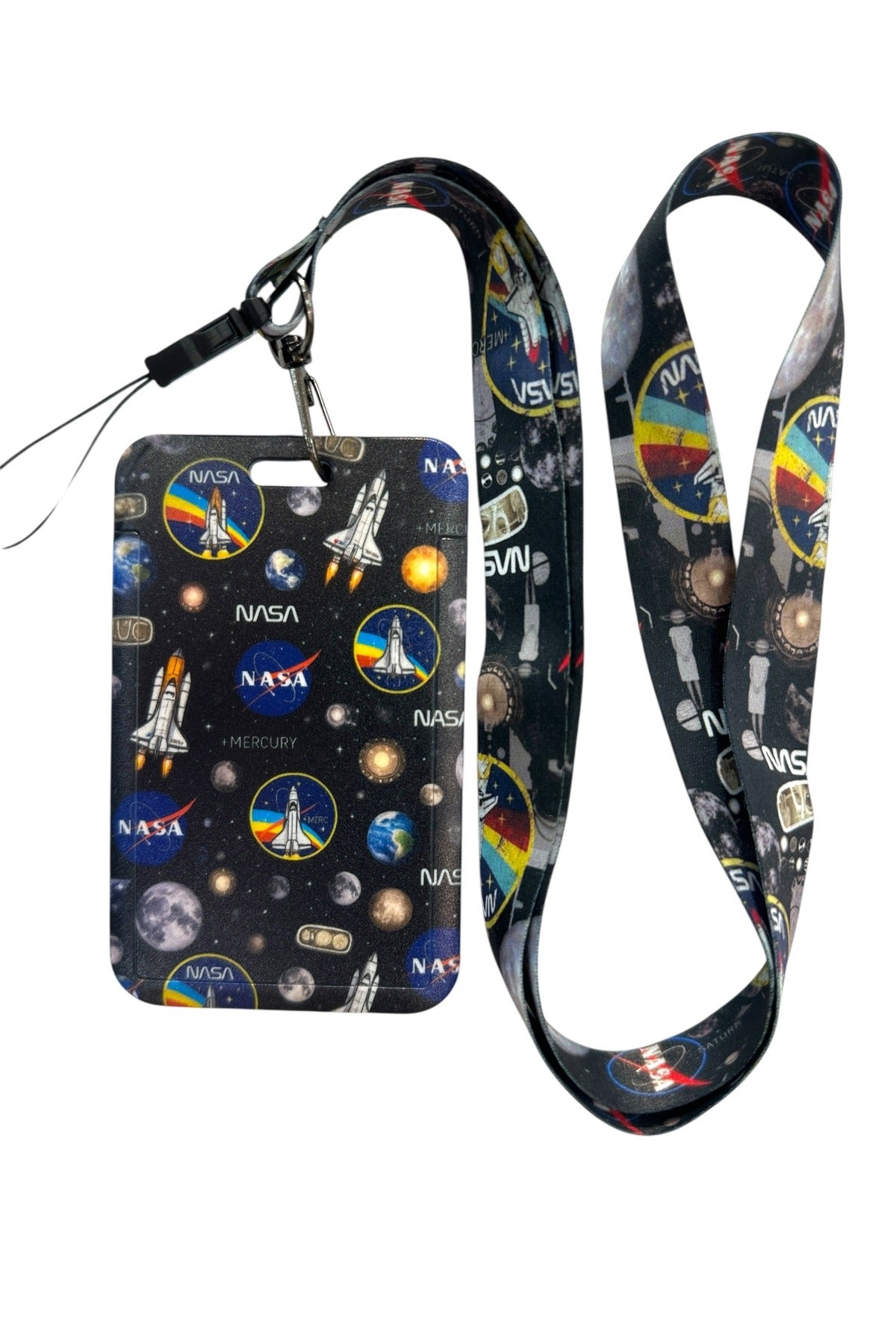 Yaka Kartı İpli Kartlık Koruyucu Askılı Kart Tutucu Kartlık NASA Figürlü