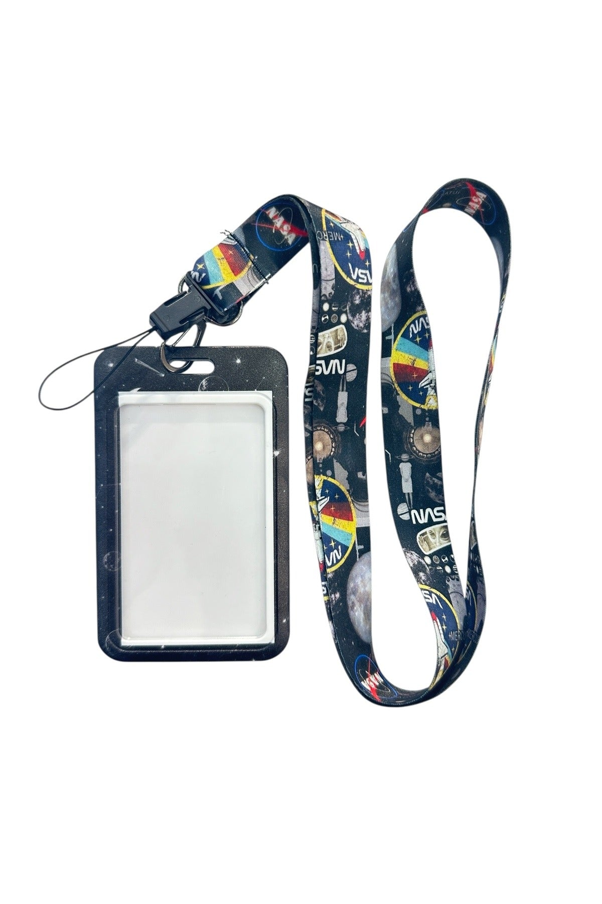 Yaka Kartı İpli Kartlık Koruyucu Askılı Kart Tutucu Kartlık Gezegenli