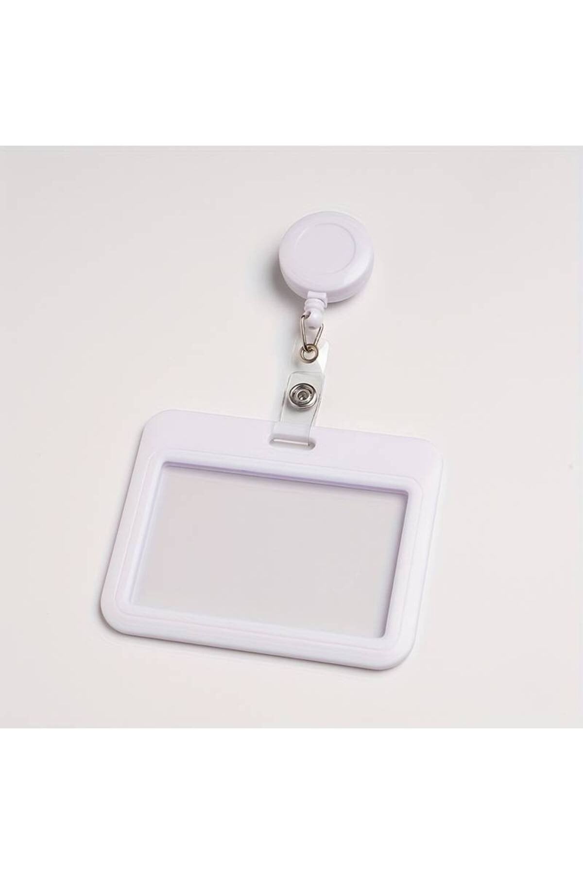 Beyaz Yoyolu Yatay Kartlık Kart Tutucu Çekmeli Kart Koruyucu