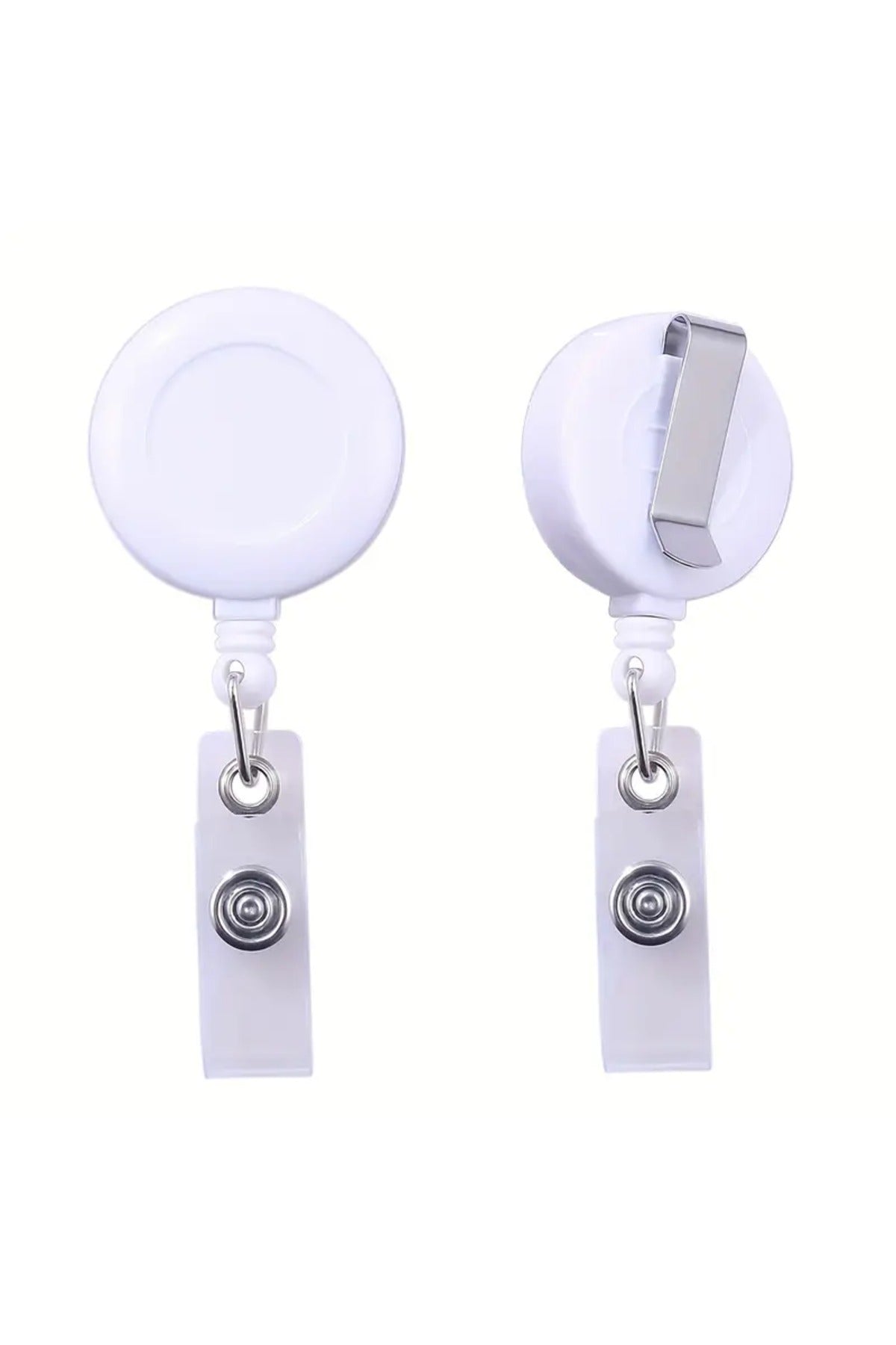 Beyaz Yoyo Yaka Kartlığı Çekmeli Kart Tutucu Yoyo 1 Adet