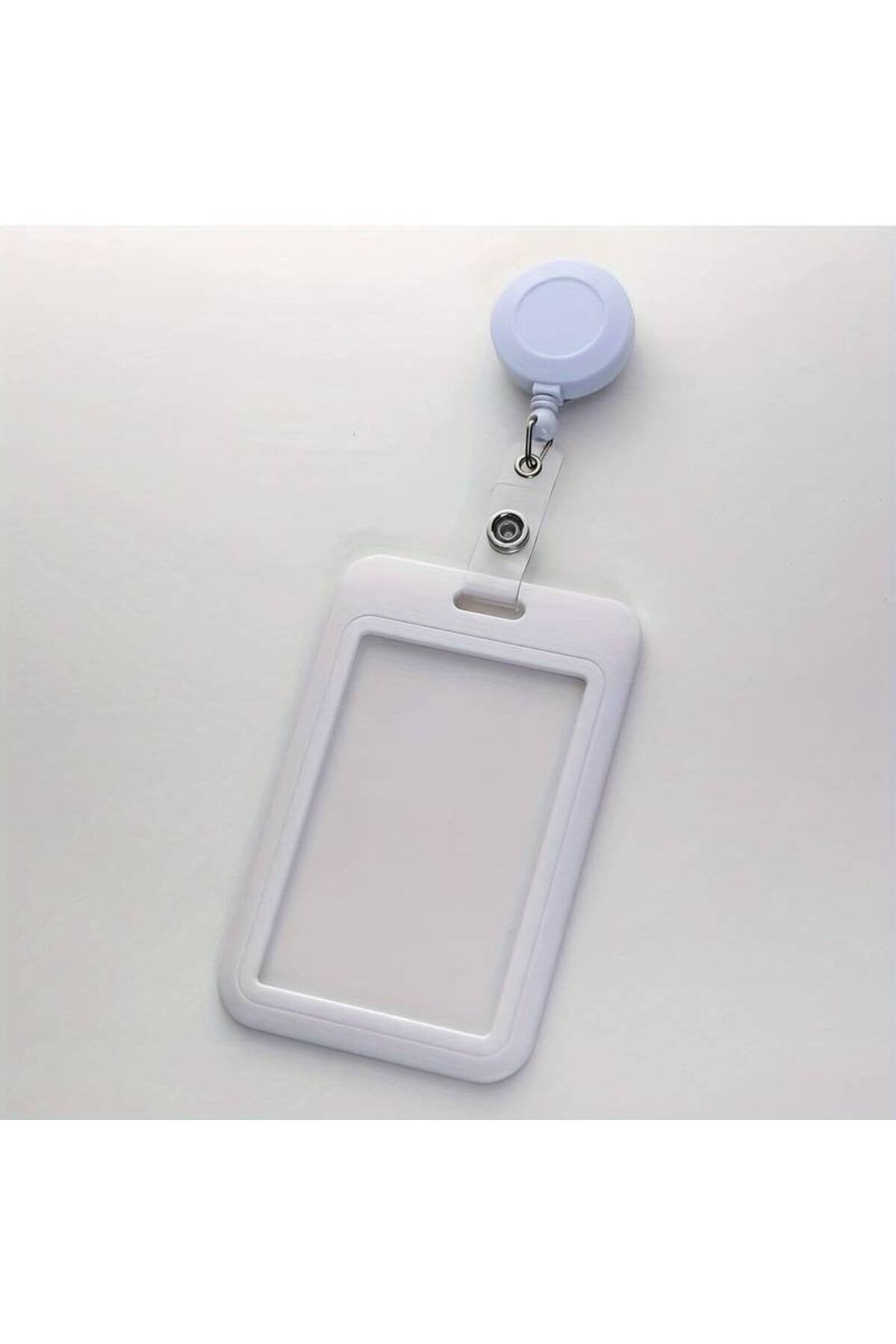 Beyaz Yoyolu Dikey Kartlık Kart Tutucu Çekmeli Kart Koruyucu