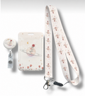 Güllü Gezegen desenli RoyalVance yoyo, boyun askı ipi ve sürgülü kartlık 3’lü set